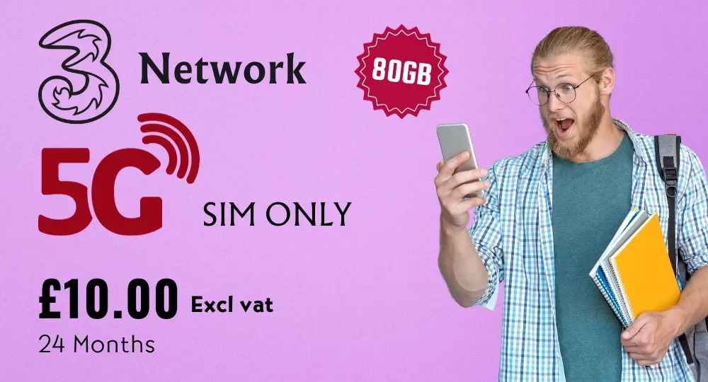 Read more about the article Three Network- 80GB Sim Only
